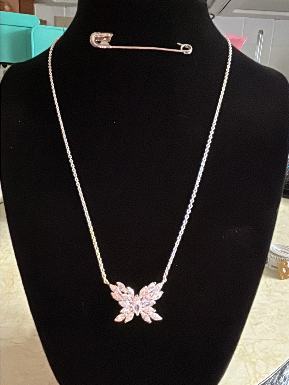 Beautiful sterling silver butterfly?? With cubic zirconia